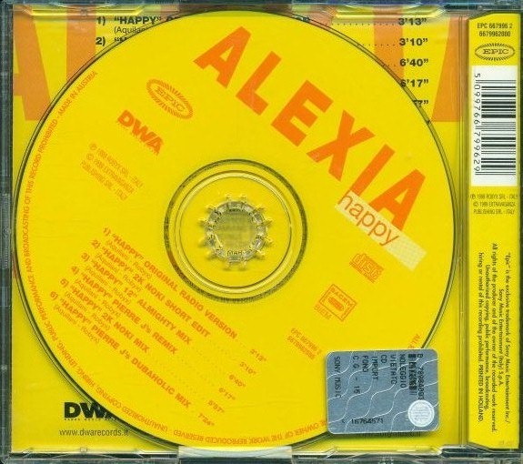 ALEXIA   HAPPY 6 TRACKS CD PERFETTO/MINT  